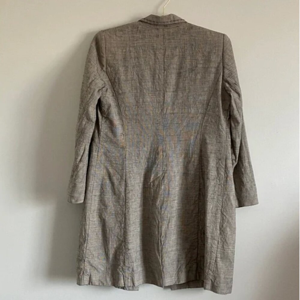 Riani • Long Linen–Virgin Wool Blazer • Size 10 - Picture 9 of 13